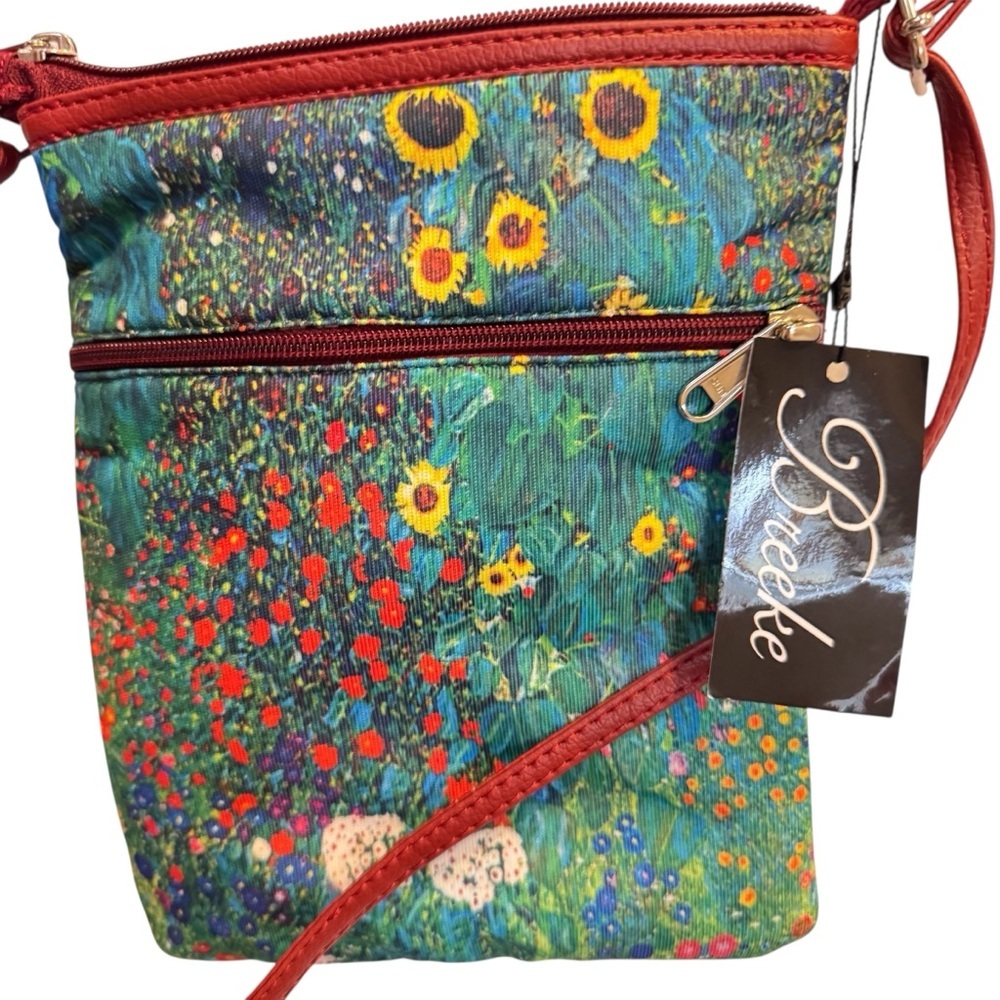 Breeke Klimt Flower Garden museum Art Artist crossbody Bag handbag purse.